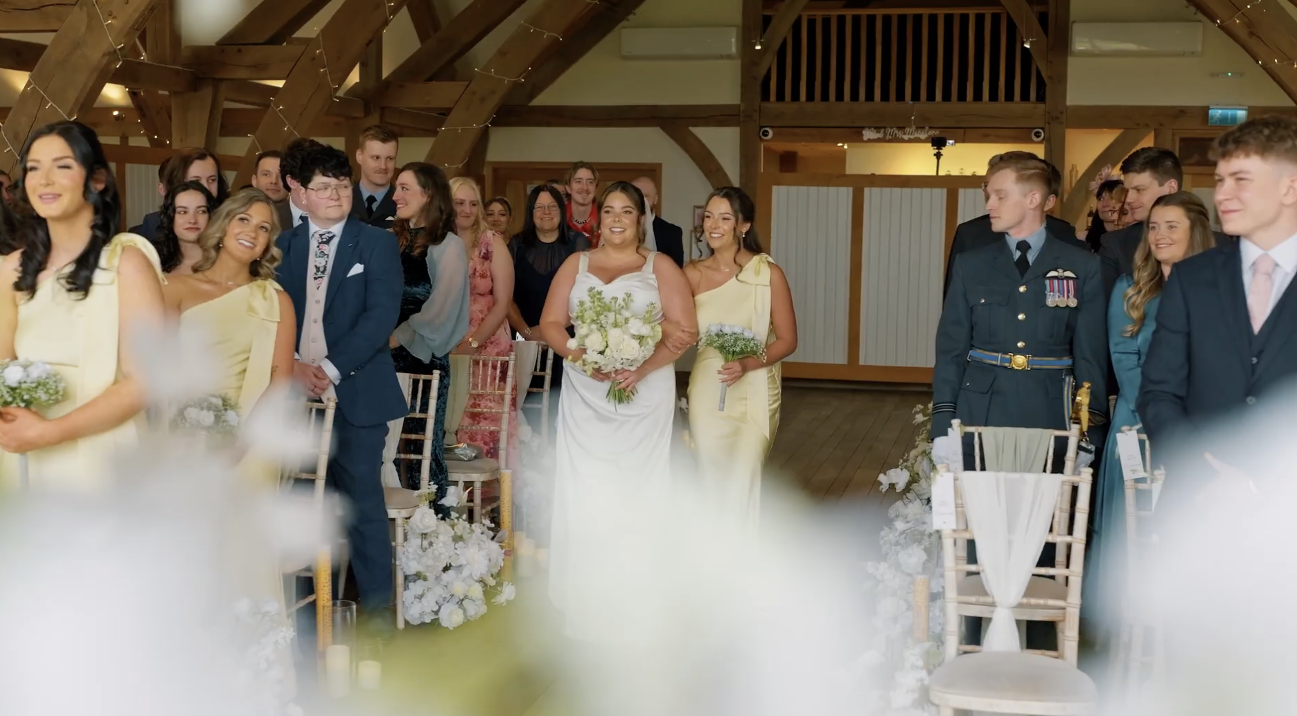 Sandburn Hall Ceremony Bride Entrance