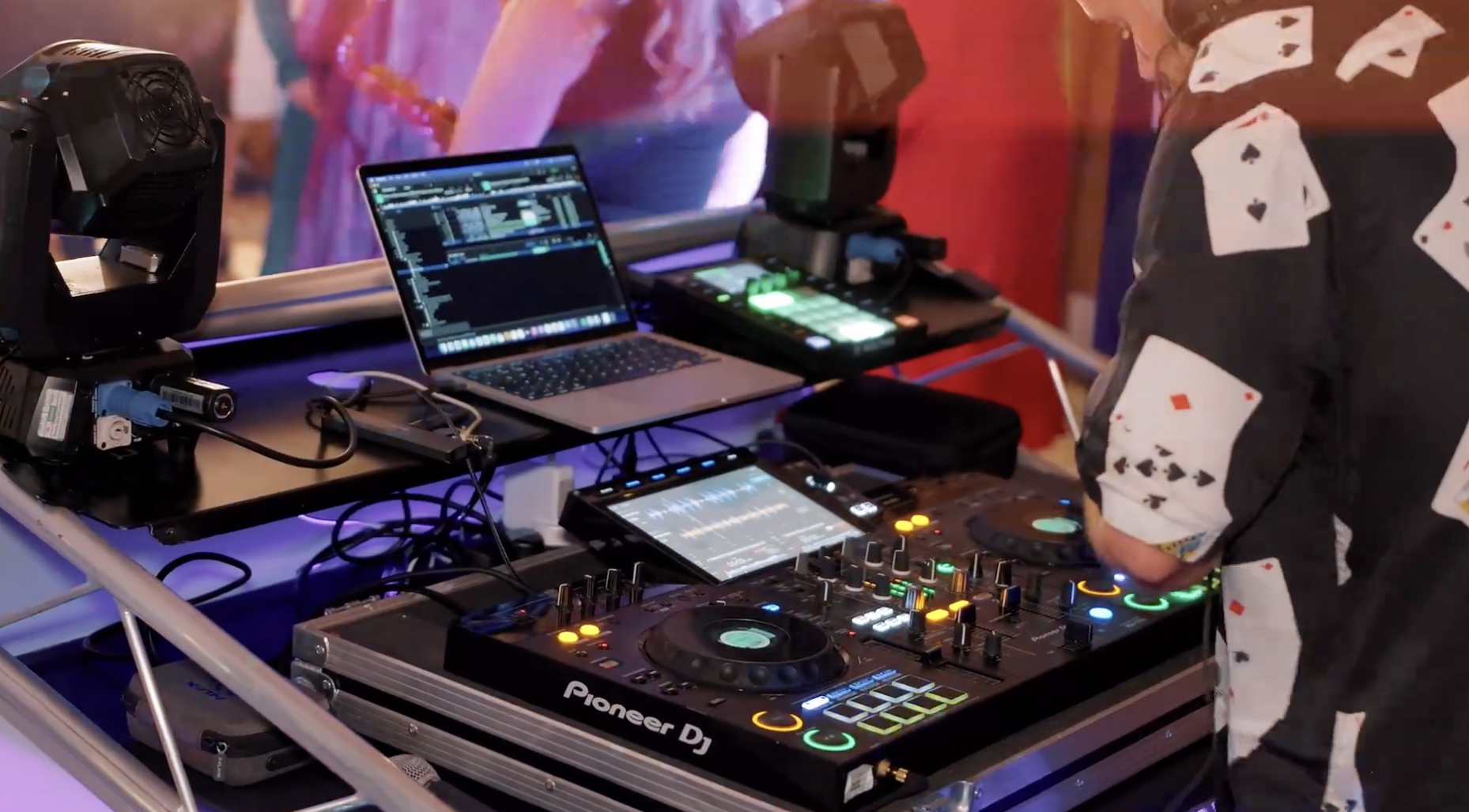 Wedding DJ dancefloor Sandburn Hall evening